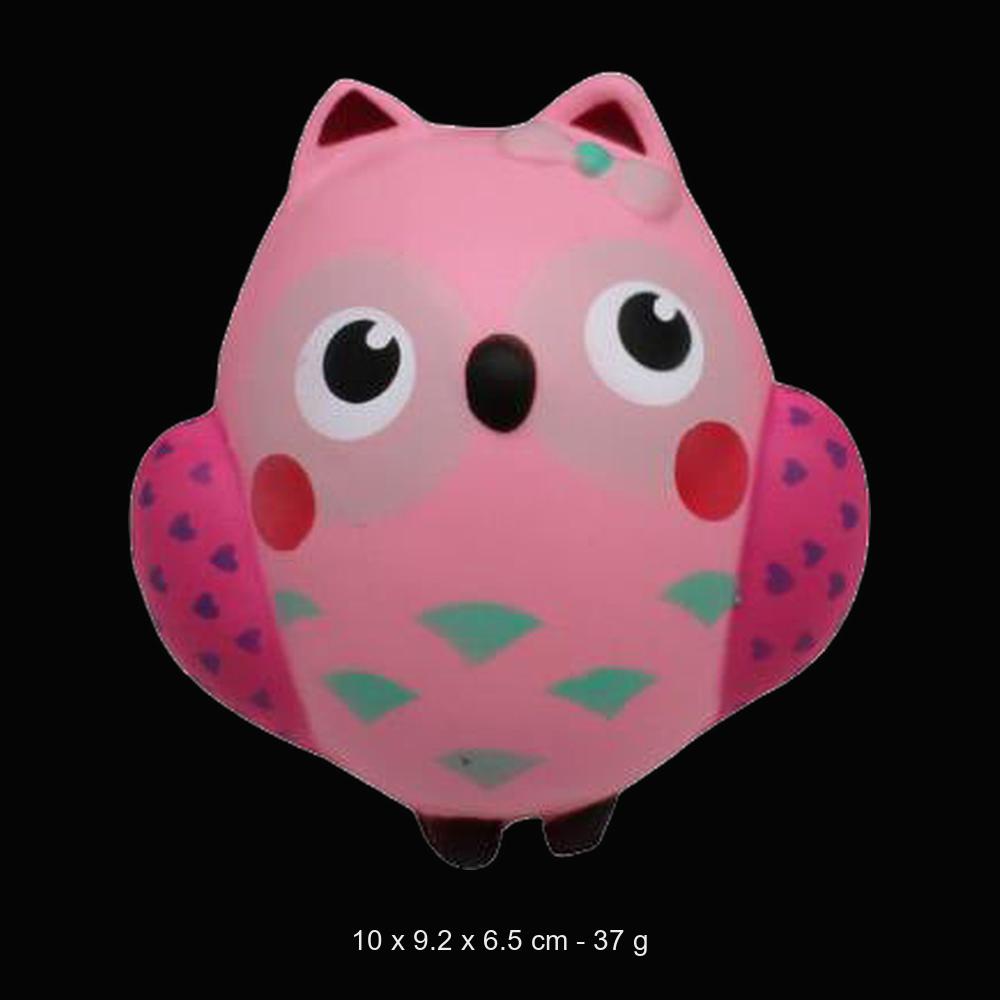 Night Owl Squishy - Pink / 10.5cm - original product photo on black