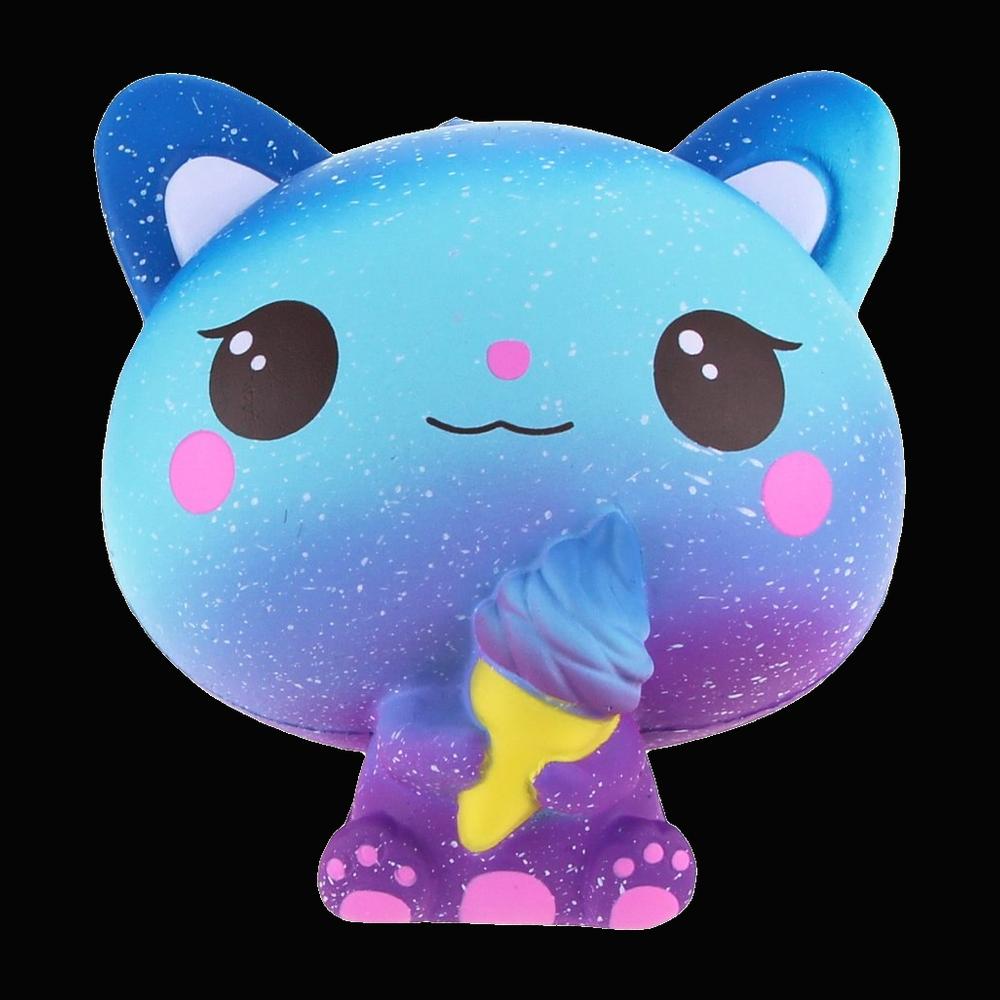 Cosmic Creatures Squishies - Galaxy Cat - original product photo on black