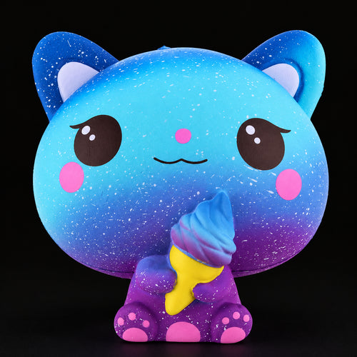 Cosmic Creatures Squishies — Galaxy Cat on black