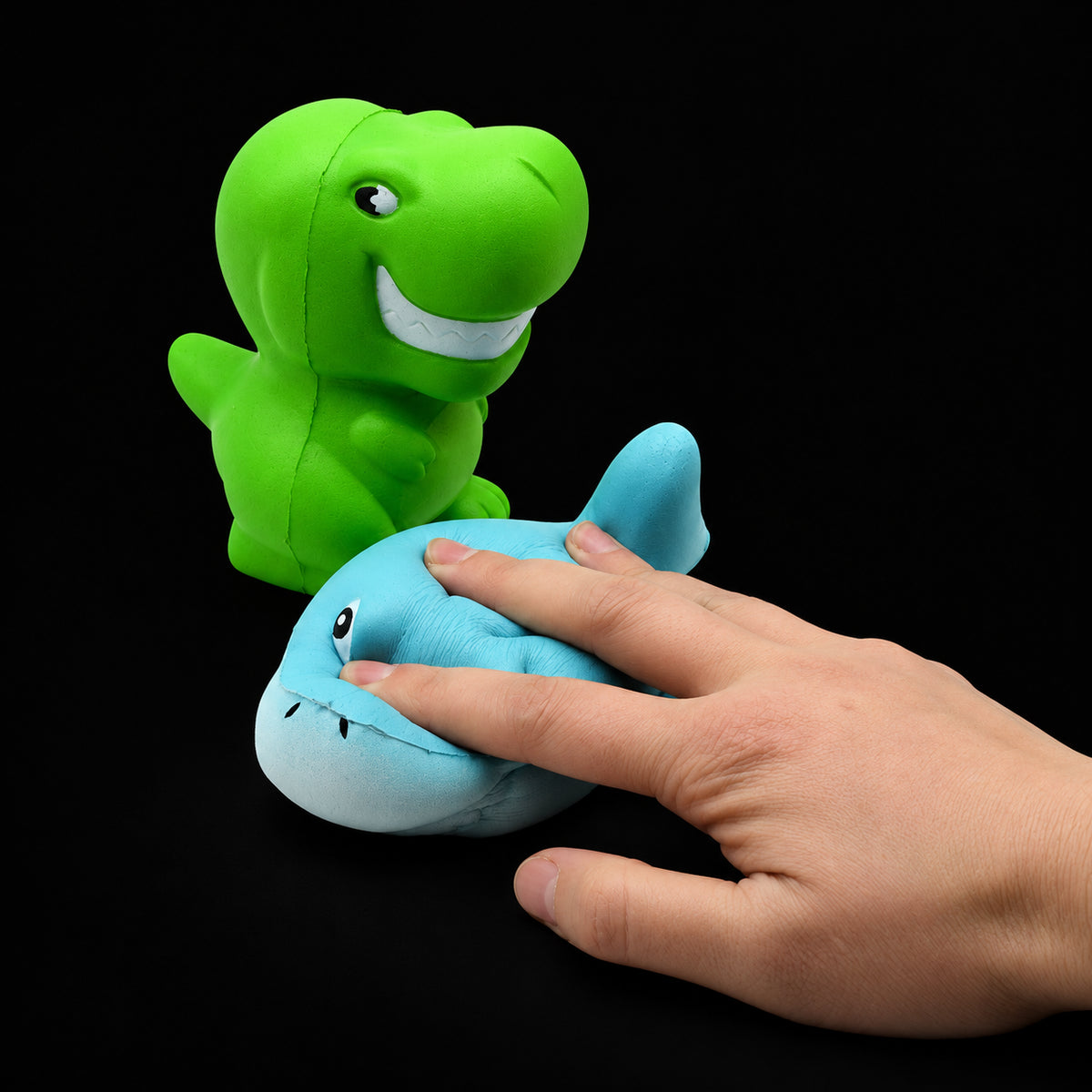 Baby Bite Shark Squishy - original product photo on black