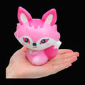 Neon Fox Squishy - Rose Red - original product photo on black