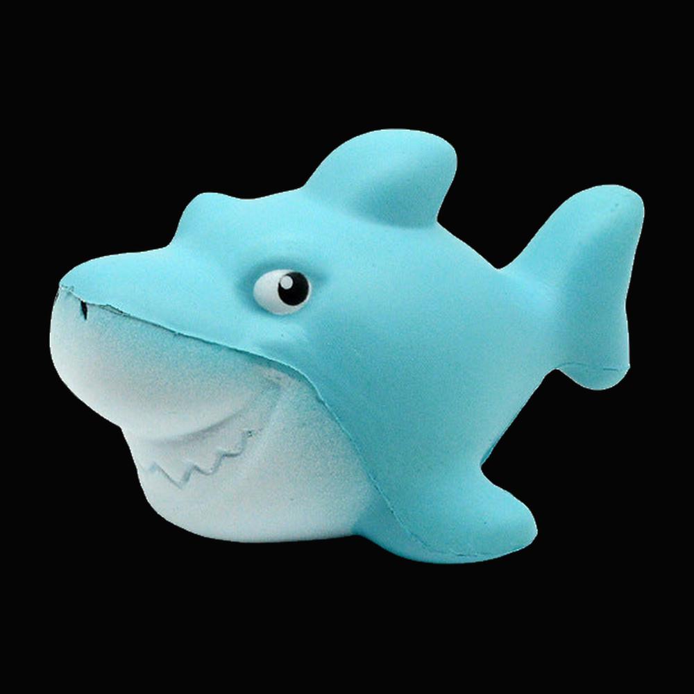 Baby Bite Shark Squishy - Blue - original product photo on black
