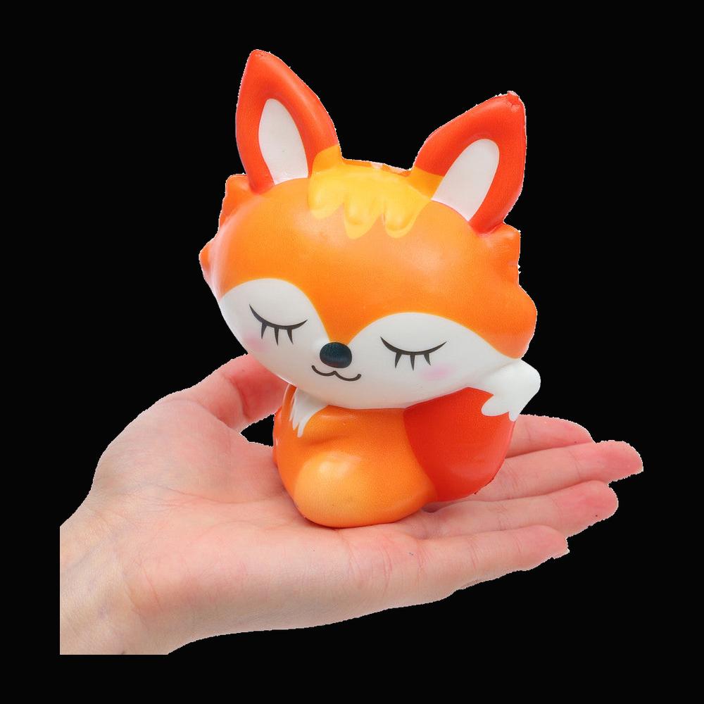 Neon Fox Squishy - Orange - original product photo on black