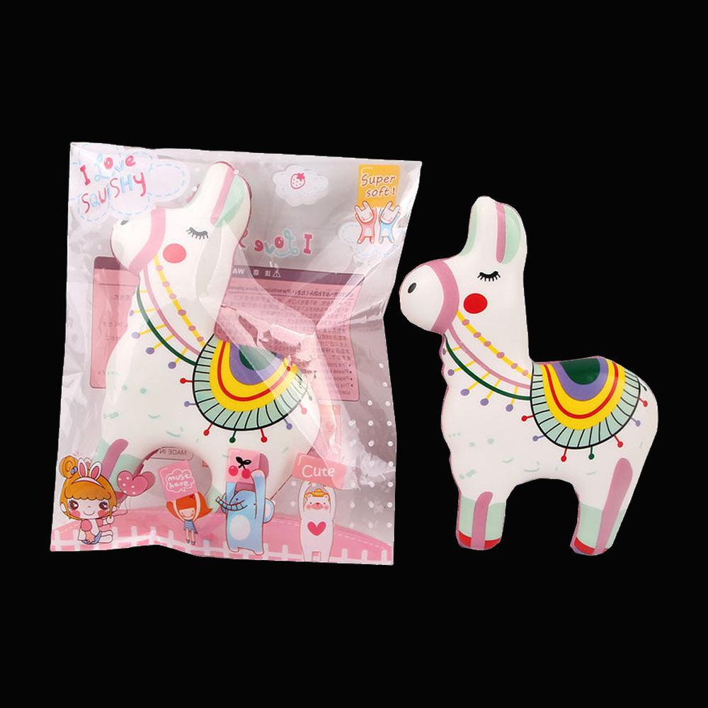 Rainbow Alpaca Squishy - original product photo on black