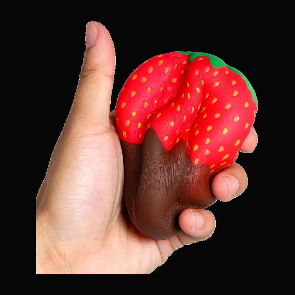 Chocolate Strawberry Squishy - original product photo on black