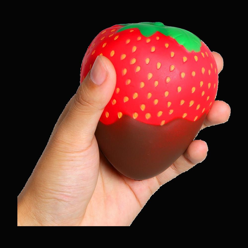 Chocolate Strawberry Squishy - original product photo on black