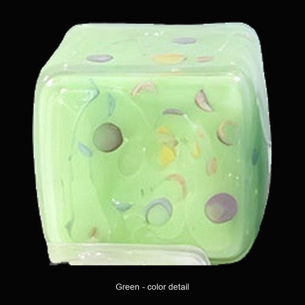 Confetti Ice Cube Squishy - Green - original product photo on black