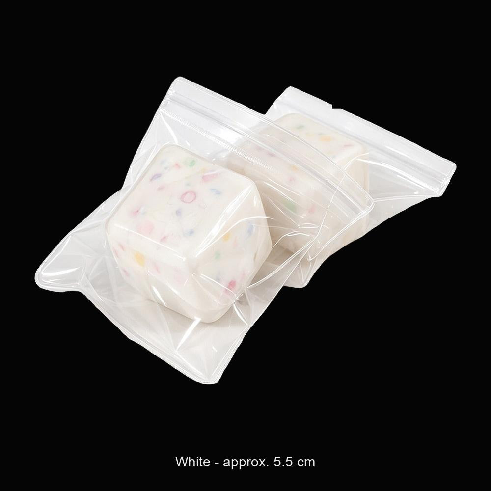 Confetti Ice Cube Squishy - White - original product photo on black