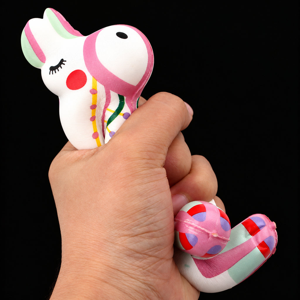 Rainbow Alpaca Squishy - original product photo on black
