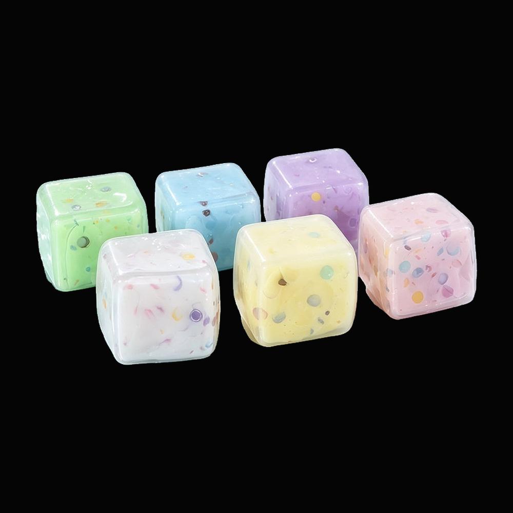 Confetti Ice Cube Squishy - Mixed Colors - original product photo on black