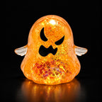 Glitter Ghost Squishy — Yellow on black
