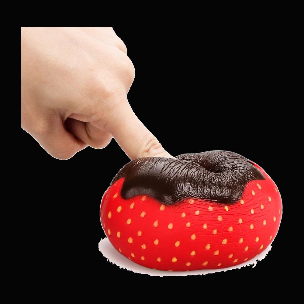 Chocolate Strawberry Squishy - original product photo on black