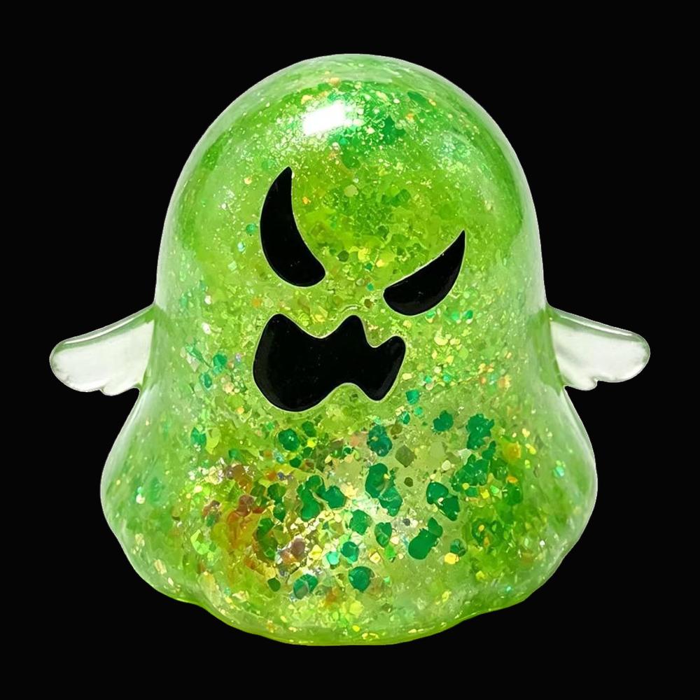 Glitter Ghost Squishy - original product photo on black