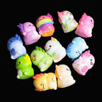 Axolotl Chaos Squishy Set â€” 12 Pieces - original product photo on black