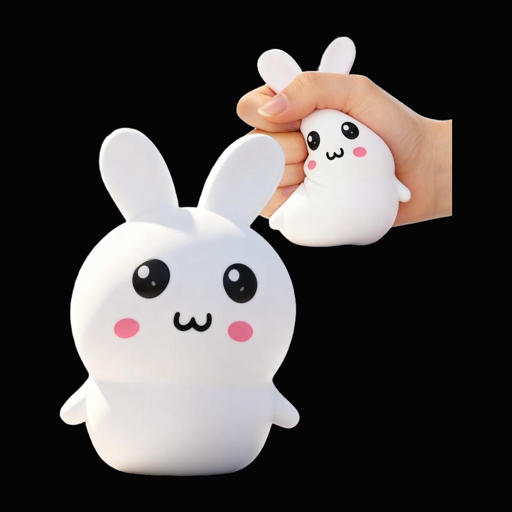 Bunny Riot Squishy - White - original product photo on black