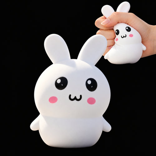 Bunny Riot Squishy - White - product detail on black