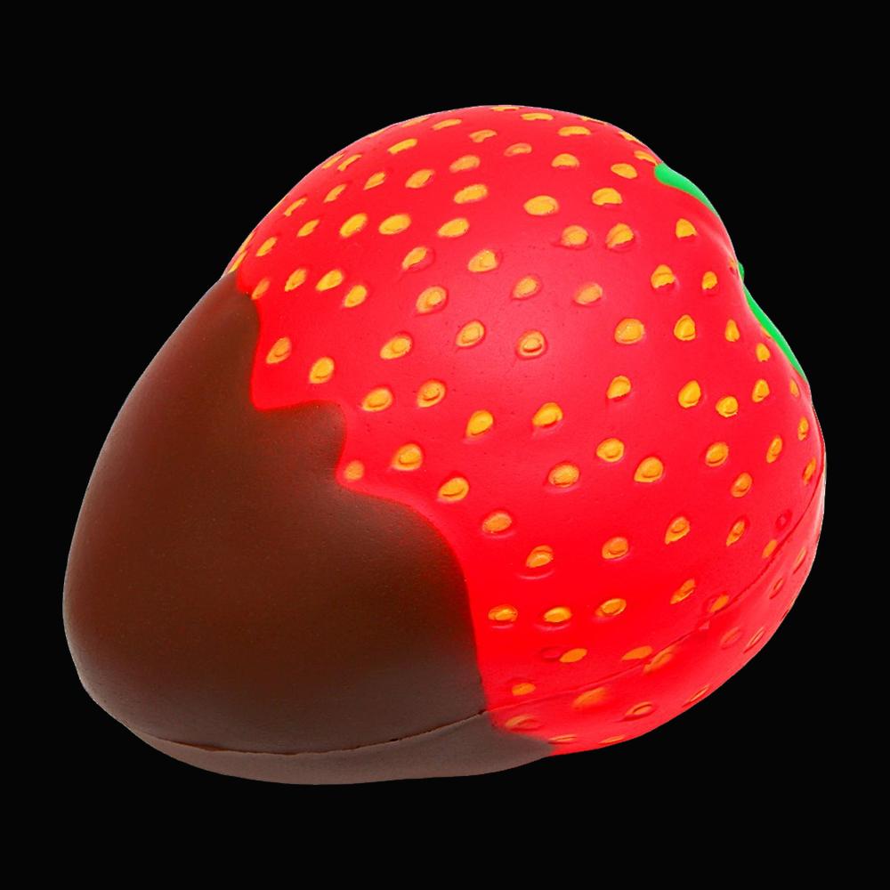 Chocolate Strawberry Squishy - Photo Color / Strawberry - original product photo on black