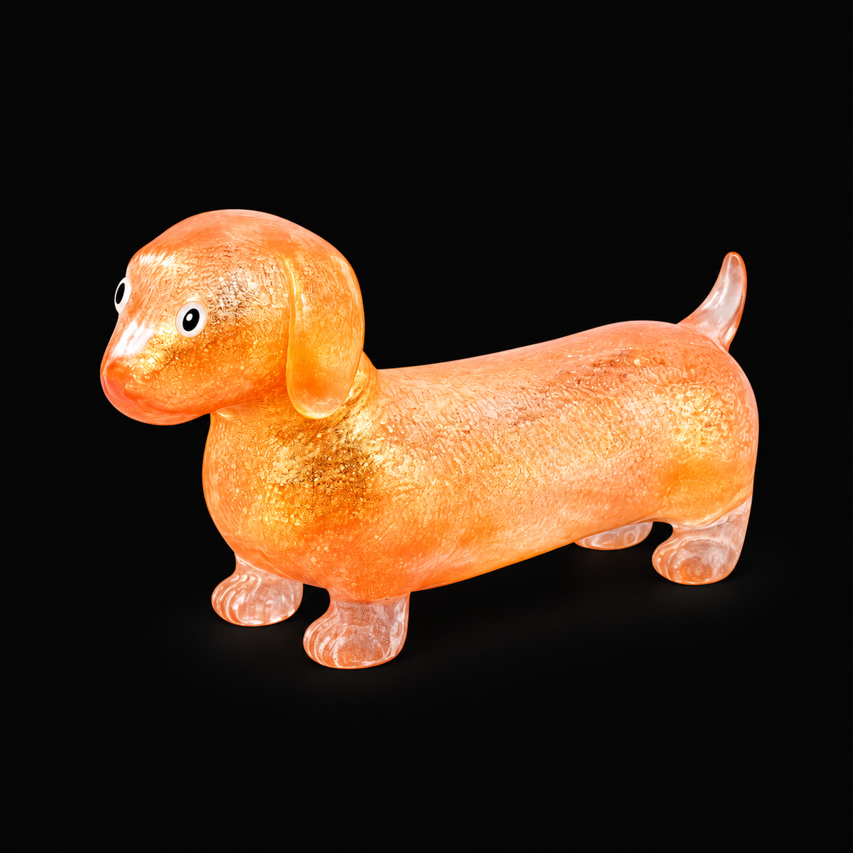 Glitter Dachshund Squishy — main product view on black