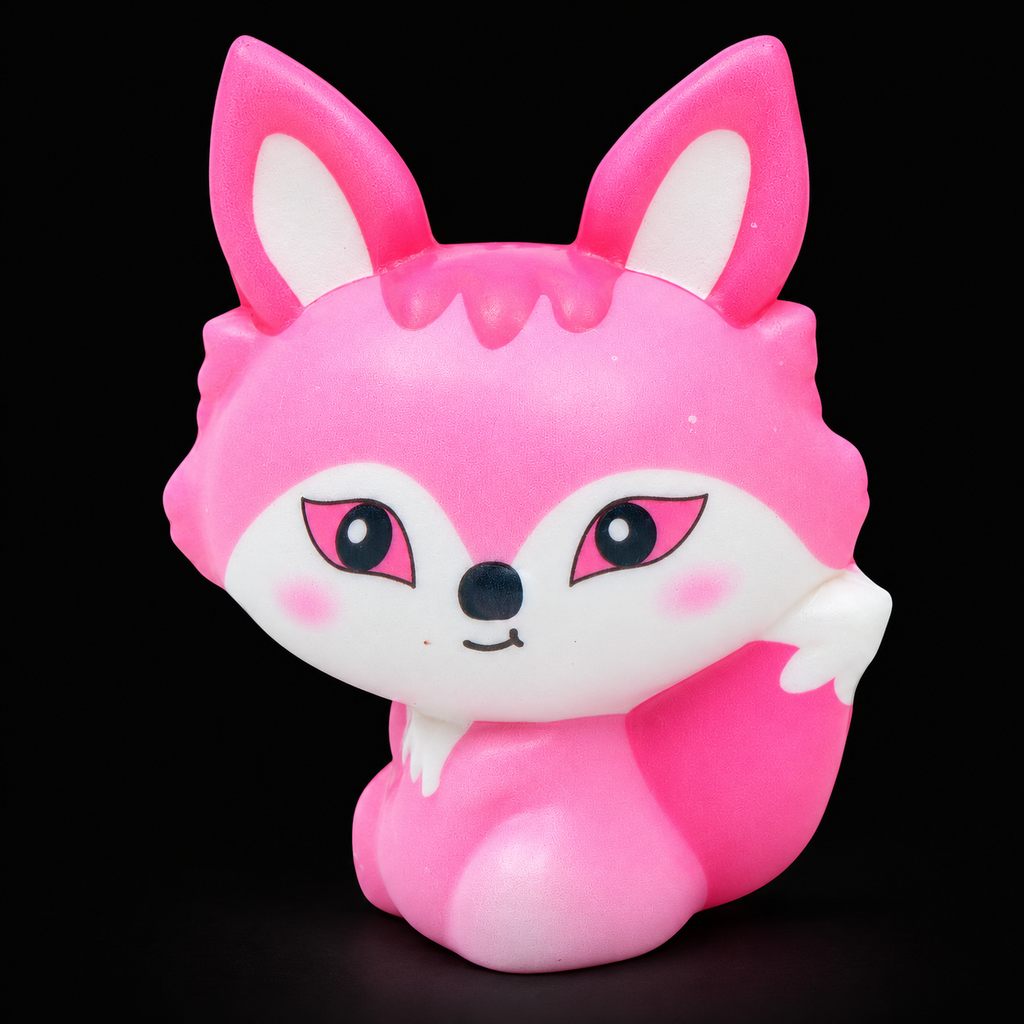 Neon Fox Squishy — main product view on black