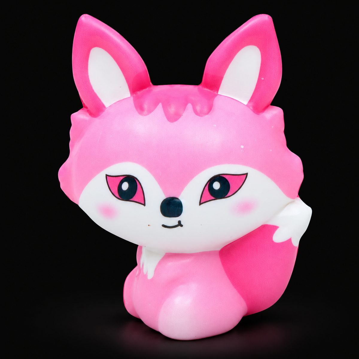Neon Fox Squishy — main product view on black